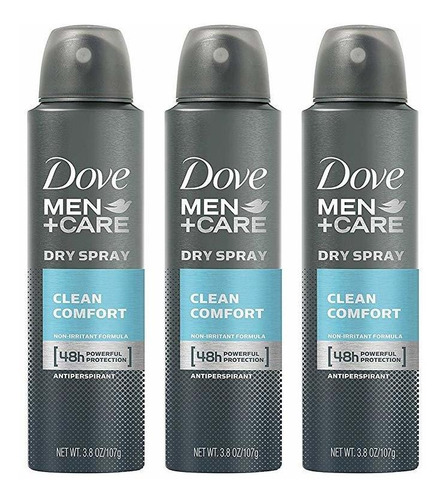 Dove Men Care + Antitranspirante En Aerosol Seco, Limpio Con