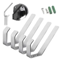 Comprar 4 Percheros Porta Casco De Moto Ganchos De Acero Inoxidable