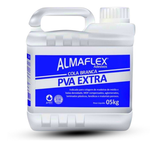Imagem 1 de 8 de Cola Branca Pva Extra 5kg - Madeira Concreto Slime Cascorez