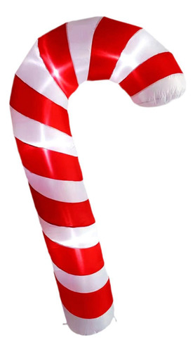 Bastón De Inflable Iluminado Para Navidad, Decoración Para