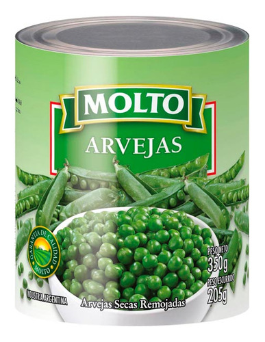 Pack X 3 Unid Arvejas 350 Gr Molto Legumbres En Lata