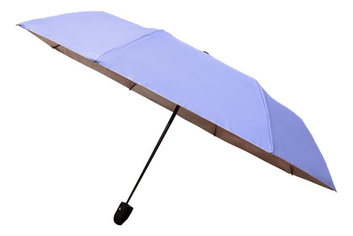Sombrilla Paraguas De Bolsillo Doble Tela Proteccion Solar Color Azul Diseño De La Tela Liso