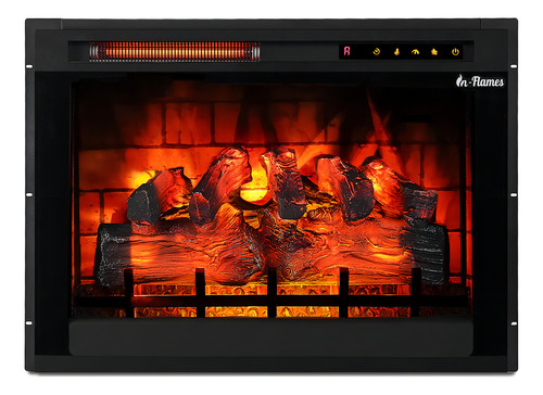 Turbro In-flames Inf28-3d - Inserto De Chimenea Eléctrica . Color Negro