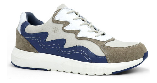 Zapato Casual De Cuero Para Hombre Conters Ja23-zc135 Humo