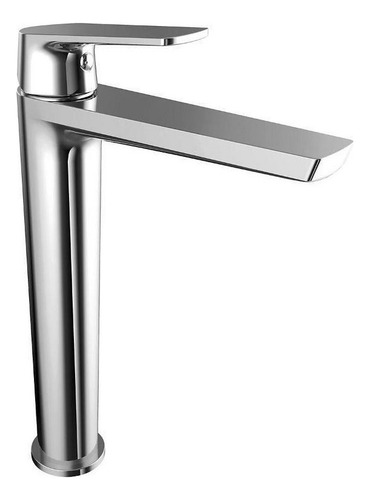 Lavabo Sensi Dacqua de metal cromado monomando con caño alto, color plateado