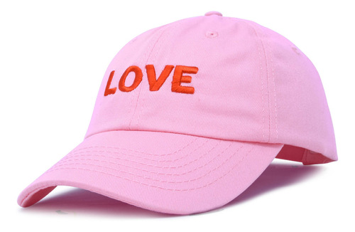 Gorra Love Bordada Color Rosa Claro Por Dalix