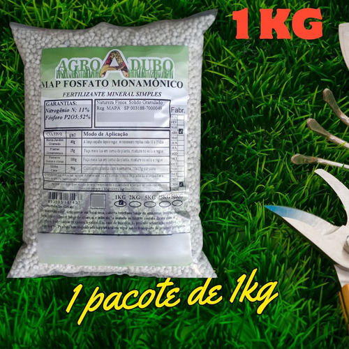 Fertilizante 1kg Map Granulado Adubo Fosfato Monoamónico