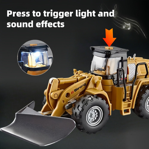 Modelo De Vehículo De Ingeniería Para Niños Con Luces, Regal