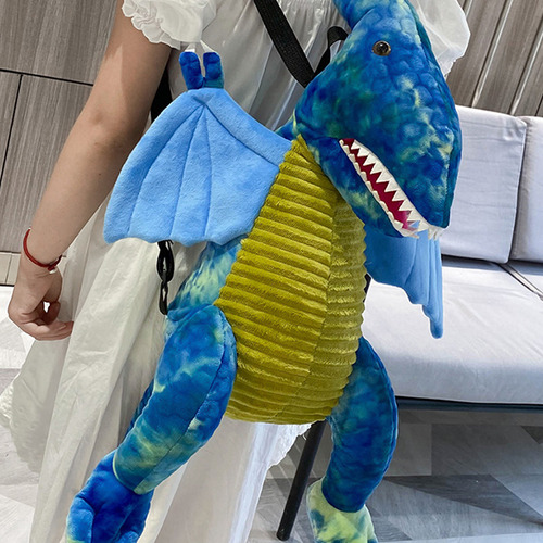 Unicorn Dragon Cartoon Backpack For Blue Color
