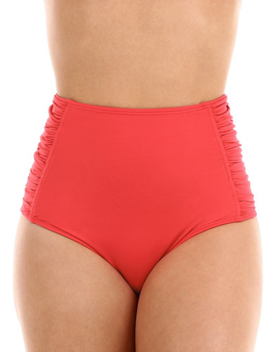 Biquíni Calcinha Hot Pants Cós Alto E Lateral Larga Drapeada