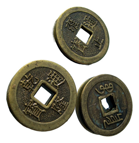  Monedas Chinas Antiguas De Feng Shui - Set De 3 Unidades