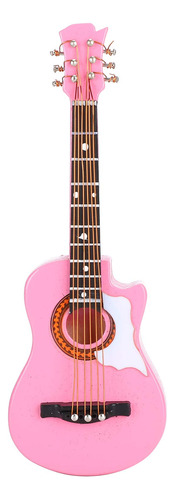 Mini Modelo Guitarra 3.9 X 1.4 In Madera Rosa Instrumento