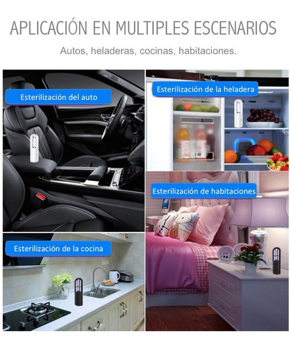 Lampara Portatil Uv+ozono Desinfecta Aire Auto Heladera Casa