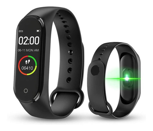 Smartband Malla Negra Inteligente Ritmo Cardiaco Sumergible