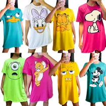 Comprar Kit De 10 Camisões Camisolas Vestido De Personagens Feminino