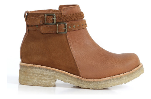 Botin Kebba Mujer Crepe Calixto Texas/renob. Tostado