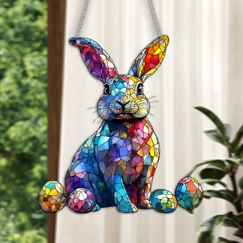 Adorno De Conejito De Acrílico De Pascua Decoración De Acríl