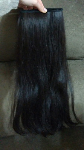 Imagem 2 de 3 de Cabelo Humano Castanho Preto Tic Tac 100g 75 Cm Mega Hair