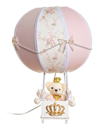 Abajur Balãozinho Luminária Quarto Bebe Ursinha Princesa
