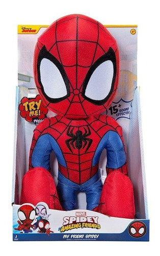 Spidey Muñeco Peluche 40 Cm Con Sonido Orignal Spiderman