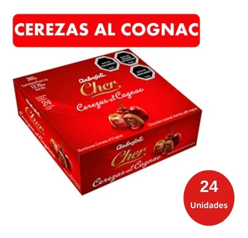 Imagen 1 de 1 de Bombones Cerezas Al Cognac (display Con 24 Bombones)