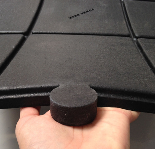 Baldosa Piso Caucho Para Gimnasio Tapete Alto Impacto 2cm