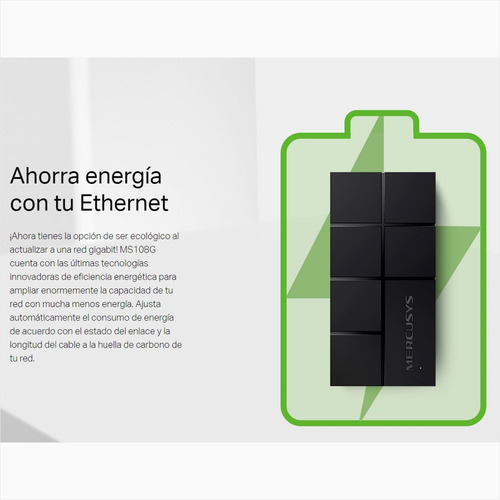 Imagen 6 de 10 de Switch De Escritorio 8 Puertos Gigabit, Mercusys Ms108g
