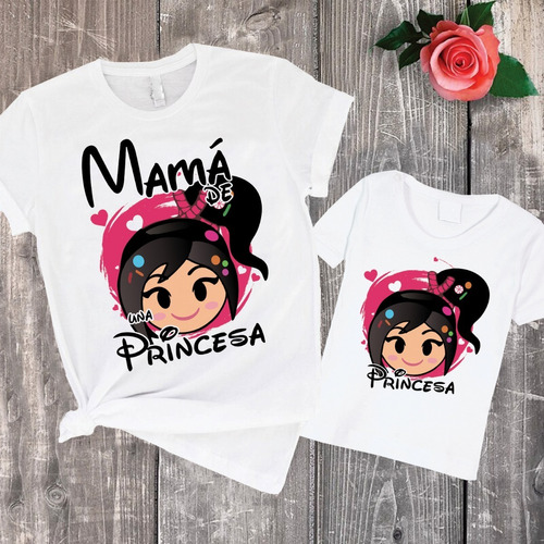 Combo Remera Madre E Hija Princesa Vanellope Disney Nena