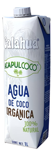 Caja Agua De Coco Acapulcoco Orgánico 6 Pz De 1lt