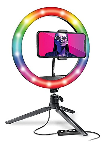 Bower Kit De Estudio De Luz De Anillo De Selfie Móvil Rgb De