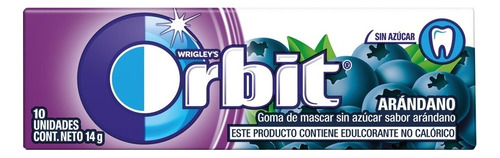 Orbit Chicle Sin Azúcar Sabor Arándano 10u