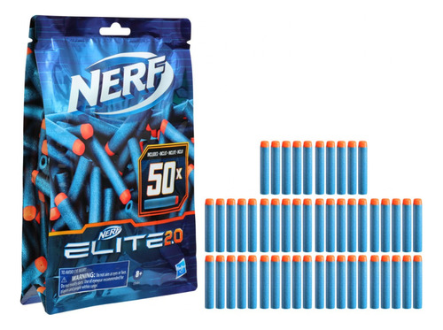 Nerf Elite 2.0 Set De 50 Dardos De Repuesto Hasbro