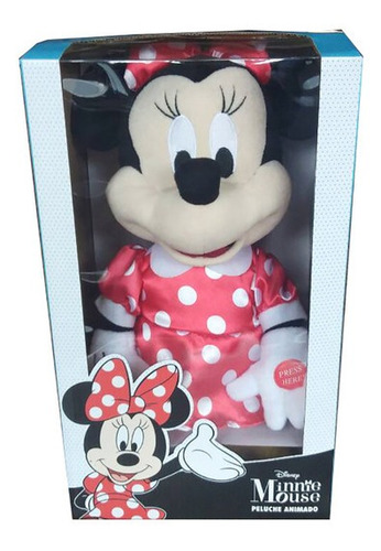 Imagen 5 de 6 de Peluche Minnie Mickey 30cm Con 3 Canciones Y Baila Cresko