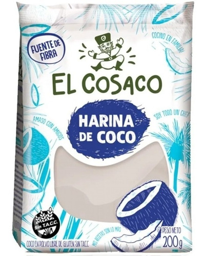 Harina De Coco Sin Tacc En Polvo El Cosaco Bolsa X 200 Gr X3
