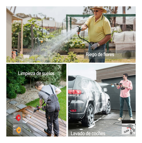 Hidrolavadora Electrica Pistola Para Lavado Autos Portatil