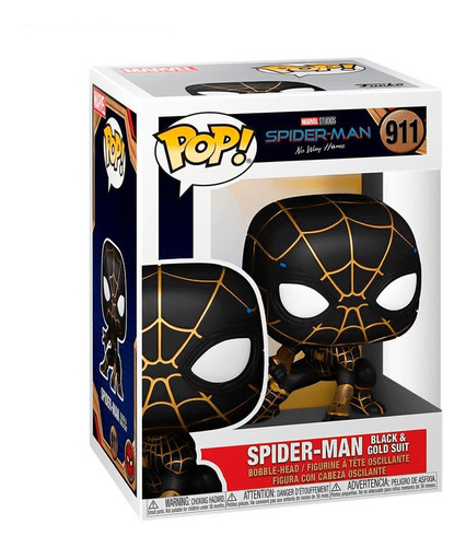 Funko Pop! Marvel:  Spiderman Black And Gold Suit #911