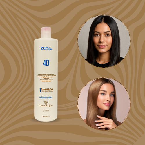 Shampoo Linha 4d P/ Acelerar Crescimento Kit 3l