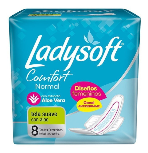 Toallas Femeninas Ladysoft Comfort Tela Suave 8 U