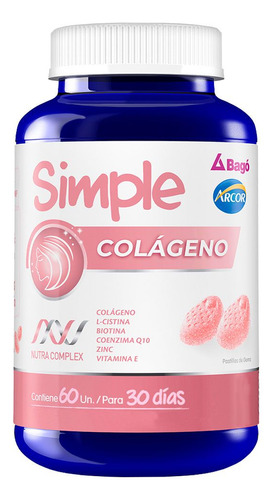 Simple Bagó Colágeno Salud Piel Cabello Y Uñas 60 Gomitas