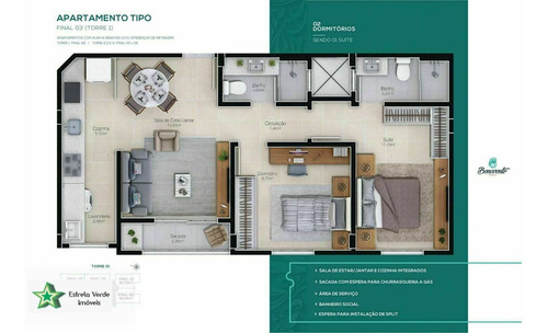 Imagem 16 de 18 de Apartamento À Venda No Bairro Dos Imigrantes - Criciúma/sc - 369