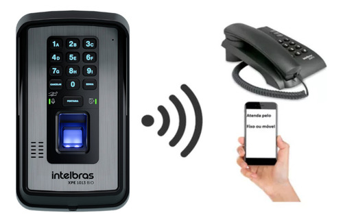 Interfone Sem Fio Coletivo Chip Xpe 1013 Bio Mip Intelbras