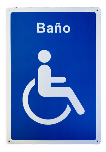 Señal Baño Discapacitados / Accesible - Letrero De Aviso