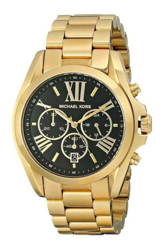 Reloj Michael Kors, correa 100% original chapada en oro de 18 quilates, color dorado