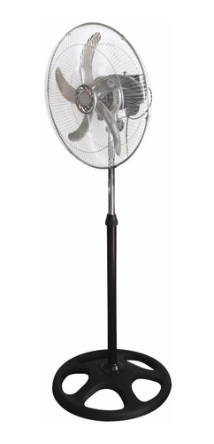 Ventilador 3 en 1 Winco W118 negro con 5 palas color gris de aluminio, 18" de diámetro 220 V