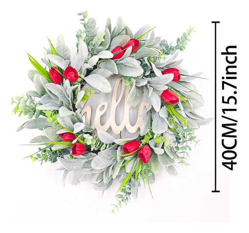 Hello Spring Wreath Flower Artificial Flower Ornament