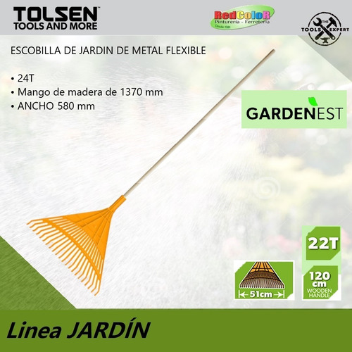 Escobilla De Jardín Alta Calidad Metálica Tolsen 57555