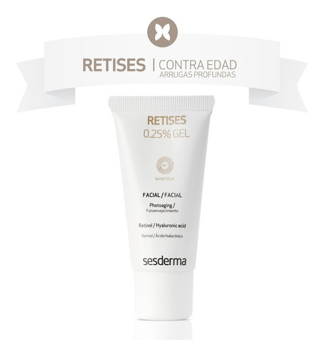 Gel Antiarrugas Retises 0.25%,30 Ml, Sesderma Tipo de piel Grasa Volumen de la unidad 30 mL