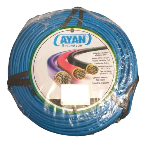 Cable Unipolar Normalizado Seccion 6mm2 Rollo Ayan 100mts