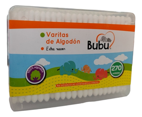Cotonitos De Algodón Con Varita De Plástico Bubu 270ud