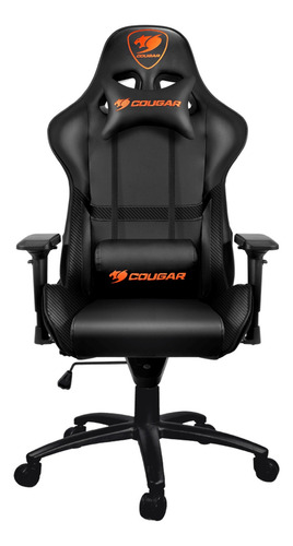 Silla de escritorio Cougar Armor gamer ergonómica  negra con tapizado de cuero sintético